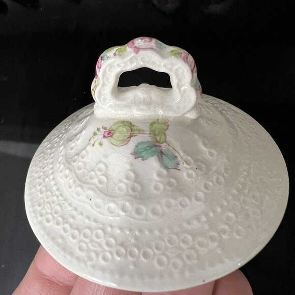 Spode's Jewel Porcelain China - Billingsley Rose Creamer and Sugar Bowl w/Lid - Picture 10 of 14